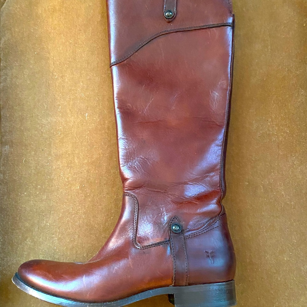 FRYE RIDING BOOTS / COGNAC VACHETTA LEATHER